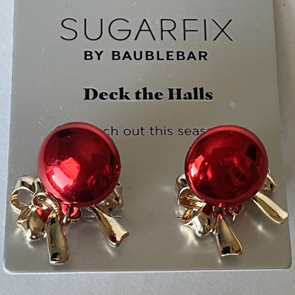 Sugarfix BaubleBar Ornament Dangle Earrings New DECK THE HALLS - Picture 5 of 5